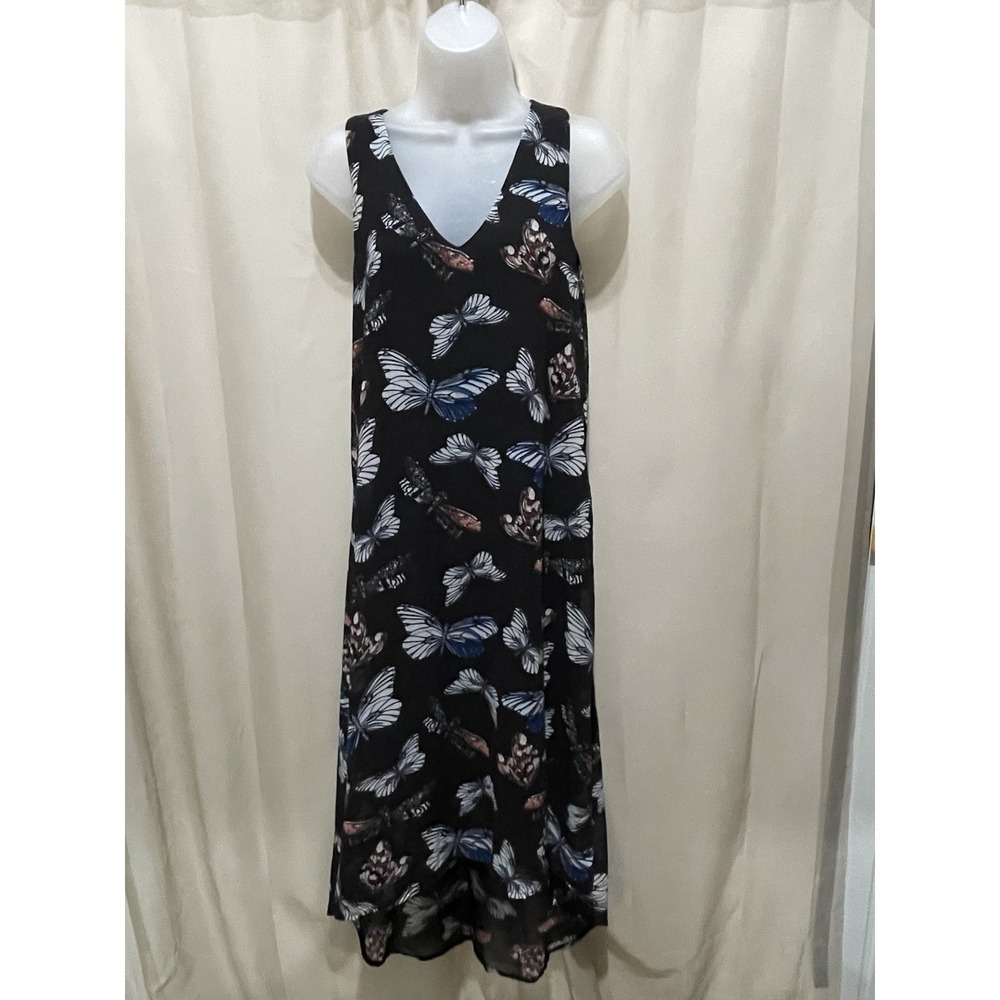 Karen Kane Hi Low Dress Women SZ S Midi Butterfly